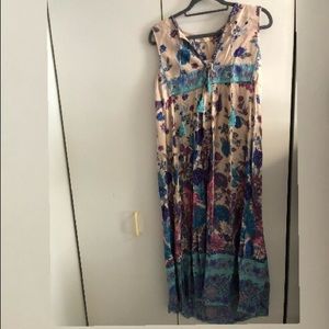 Floral and Colorful Soft Tank-Top Dress